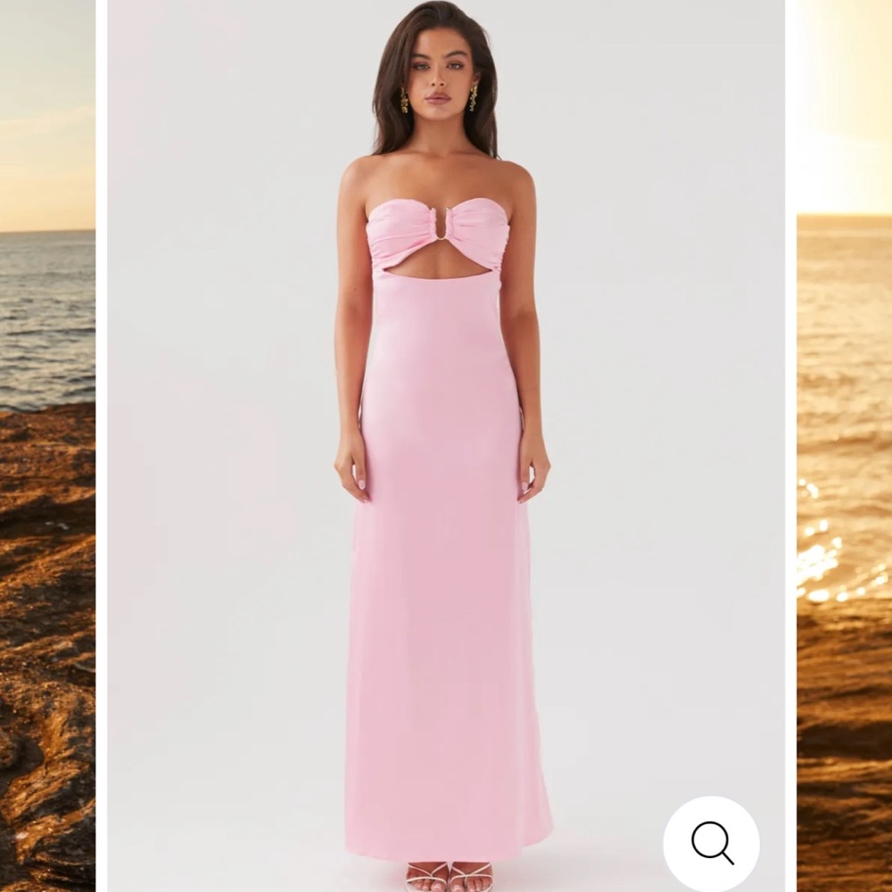 Peppermayo Light Pink Strapless Maxi Dress